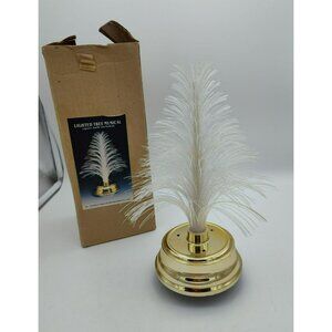 Vintage Fiber Optic Tabletop Tree Musical Lighted Christmas Around The World